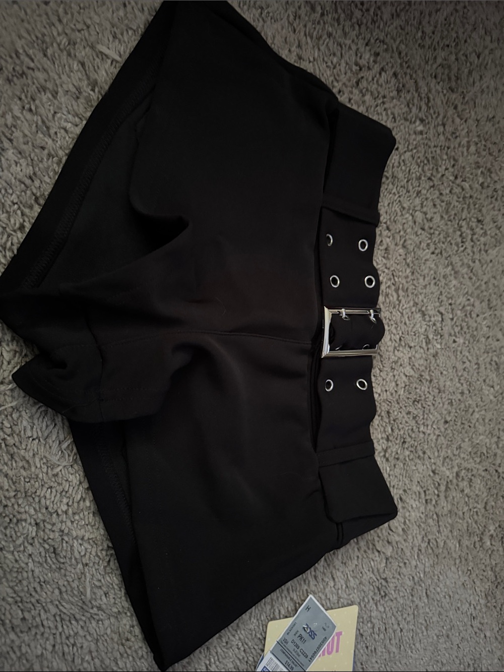 Black High-Waist Belted Bottoms